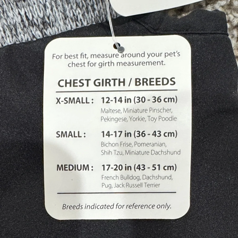 Size M Gray & Black Reflective Dog Vest with Neon Logo
